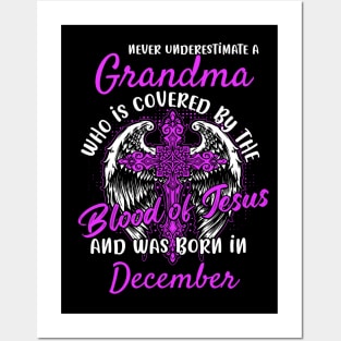 Christian Grandma who was Born in December Birthday Faith Gift Posters and Art